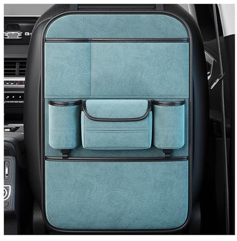 Rückenlehnenschutz Auto Kinder Für Porsche Boxster 986, Rückenlehnenschutz Organizer, Wasserdichter Rücksitzschutz, Autositz Organizer, viele Taschen schmutzabweisend, für alle Autositze(Luxury Brown,