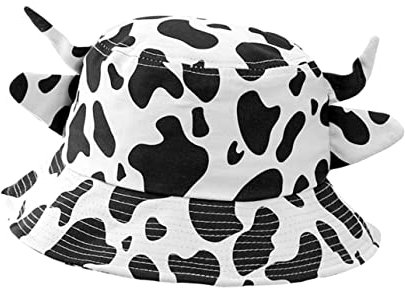 LIFKOME Sonnenhut Mit Breiter Krempe – Uv-Bucket-Hut Für Damen Mit Kuh-Prints Baumwollhut Für Outdoor-aktivitäten