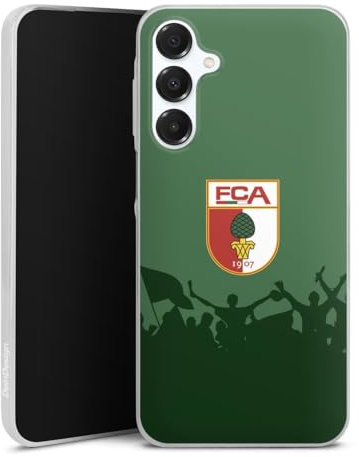 Slim Case extra dünn kompatibel mit Samsung Galaxy A16 4G Silikon Handyhülle transparent Hülle FC Augsburg FCA Bundesliga