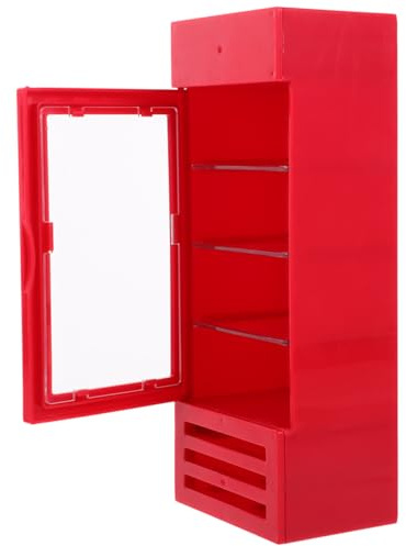 ifundom Mini-Kühlschrankspielzeug Für Puppenhaus Mini-Gefrierschrank Modell Als Miniaturdekoration Und Puppenhaus Kühlschrank Realistisches Zubehör Für Kinder Miniaturmöbel 6.38X2.56X1.77In