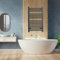 Radiateur de salle de bain plat et droit pour sèche-serviettes - Turkish Zone de chauffage central - 650 mm de large - 800 mm de large - Noir