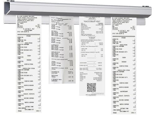 keyxer Bonhalter Gastronomie Bonschiene 40 cm Aluminiumlegierung Tab Grabber Selbstklebend Bon Klemmleiste Gastronomie Klemmleiste für Bar Büro Bestellung Ticket