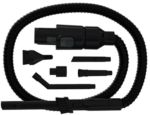 Hoover HCKHF Car Kit Vacuum Cleaner, with Flexible Hose, Hose Connector and 4 Detailing Attachments, Black, Original Accessory, Compatible with Hoover HF1 Plus, HF2, HFX Vacuum Cleaners