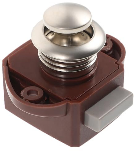 WEKADRIN Wohnmobil Druckknopf Schubladenriegel Aus Zinklegierung Und Kunststoff Schrankverschluss Für Camper Und Wohnwagen Schlüsselloses Türschloss Vielseitig Und Einfach Zu Montieren