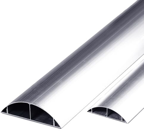 LIQONWAG Cable Trunking Kit, Wire Hider for Cables Corner,Protect Cables,Prevent Trip,For Office Home Extension Cord Cover/Sier/3#2 * 1M