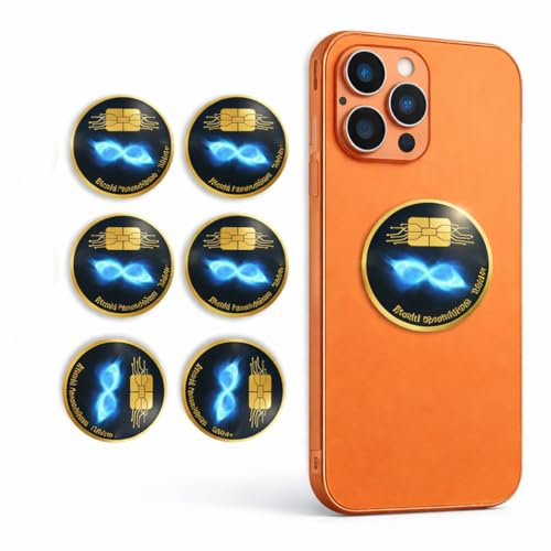 Mizi (6-Pack) Silicone Adhesive Stickers for Phones, Laptops & Electronic Devices – Slim, Lightweight Stick-On Patches for Mobile Phones, Tablets, Computers & Accessories - Black