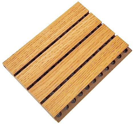 LRXIYODE Holz Schallabsorbierende Platte 133x179x15mm – Akustik Wandpanel Für Ktv Und Heimstudio Dichte Schalldämpfende Akustikplatte Mit Flammhemmender Oberfläche Tiefe Holzfarbe