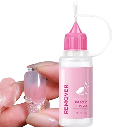 Xijobido Entferner für künstliche Press On Nägel - 15 ML Kunstnagellösung - Top Coat Löser Splitterresistent Langanhaltend Frauen