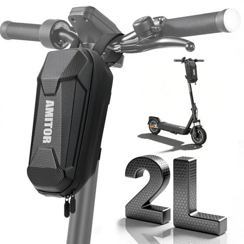 Amitor E Scooter Tasche 2L wasserdichte Lenkertasche Kompatibel für Xiaomi Segway Ninebot E-Roller & Fahrrad, Kompakte Organizer Tasche für Schlüssel, Kleinigkeiten – Nicht für Große Schlösser
