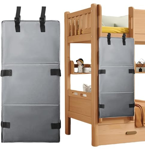 GOMETY Couverture de marche d'escalier pour lit superposé, protection anti-chute en tissu Oxford 600D pour lit haut, marche pliante pour lit superposé avec sangles réglables pour protéger la marche du