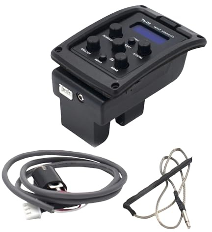 EQ Preamp für Akustikgitarre, 4-Band, verstellbare Equalizer, Ersatzverstärker, EQ