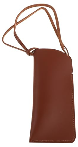ULDIGI Custodia Porta Occhiali da Viaggio in Pu 2 Pezzi con Tracolla da Collo, Borsa Portatile Morbida e Antigraffio per Occhiali da Sole, Organizer Compatto per Uomo e Donna