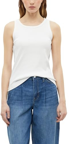 s.Oliver Geripptes Top im Slim Fit mit Stickerei