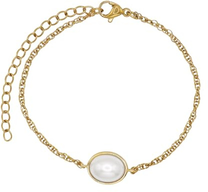Heideman Armband Damen Saga gold Edelstahl mit Perle