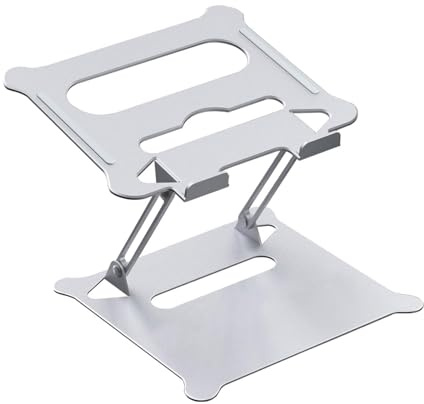 Elnwnnkc Staffa per Tablet Pieghevole Supporto per Notebook Scavato a Forma Z per Tablet da 10-17 Pollici Supporto per Pad Laptop Regolabile in Lega Laptop ergonomico