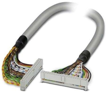 PHOENIX CONTACT FLK 40/EZ-DR/200/KONFEK Konfektioniertes Rundkabel, Anschluss 1 IDC/FLK-Buchsenleiste (1x 40-polig), Anschluss 2 IDC/FLK-Buchsenleiste (1x 40-polig), Kabellänge 2 m