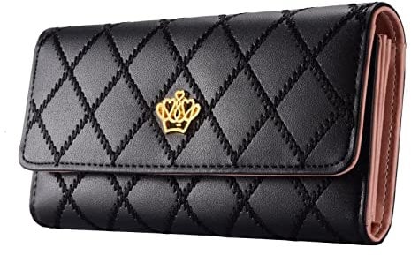 Symphonyw PU Leather Wallet Crown Women Ladies Girls Purse,Long Fashion Crown Female's Handbag Money Bag