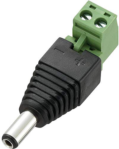 TRU Components DC12-M Niedervolt-Steckverbinder Stecker, gerade 5.5mm 2.1mm 1St.