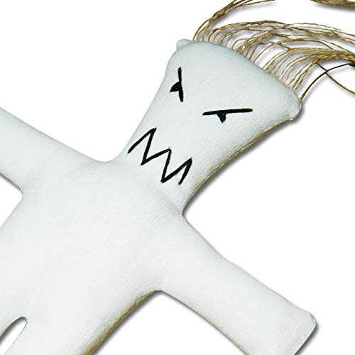 Mad Mojo Doll White - Voodoo Puppe mit Nadel und Ritual-Anleitung