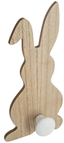 Atmosphera - Patère Enfant Lapin - Bois - Blanc - 14x30 cm - Modèle 3