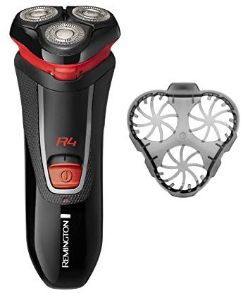 Remington R4 Men's Electric Shaver (Cordless, Dry Shave, Rotary Shaver, Dual-Track Blades, Pivoting Neck, Pop-up Detail Trimmer, 3-Day Stubble Styler Guard, 40-Minute Usage, 16-Hour Charge) R4001