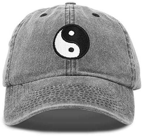 DALIX Ying Yang Dad Hat Baseball Cap Zen Peace Balance Philosophie Vintage, Schwarz, Einheitsgröße