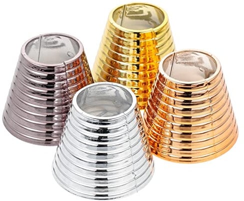 FRCOLOR 4Pcs Punk Metal Ponytail Hair Cuff Ponytail Buckles Elastic Hair Ties Hair Clip Buckles Hair Accessory