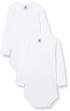 Petit Bateau A01T3, Body a Rayas de Manga Larga Unisex bebé (Pack de 2), Variante 1, 3 años