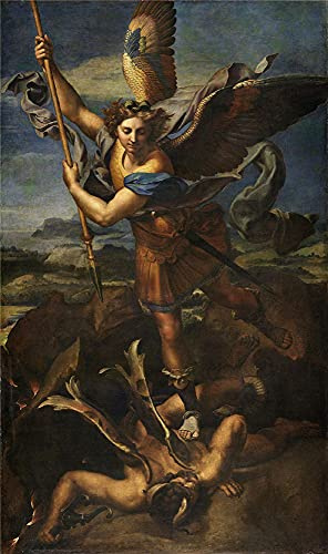 GWYDYB DIY 5D Diamond Painting Sets, Raphaels berühmte Gemälde - Erzengel Michael und Satan - Wanddekoration 30×40cm