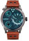 SURVAN WatchDesigner Uhr für Männer Quarzwerk Analog Chronograph Herrenuhren Echtlederarmband wasserdichte Leuchtzeiger Red Magic Glass Mirror Uhr