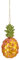 BUTLERS Weihnachtsbaumkugel Ananas Christbaumschmuck Glas Gelb -Hang ON- Weihnachten Baumkugeln Obst Figur | Tannenbaum Deko & Weihnachtsdeko