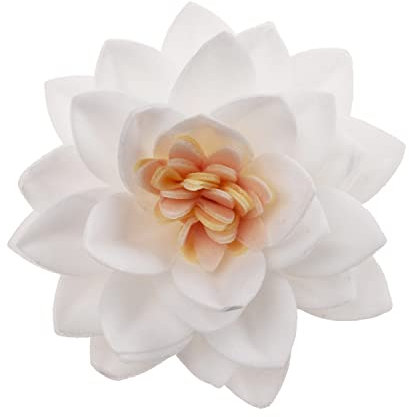 Dekora - Essbare Blumen für Tortendeko - Weiße Lotusblume - Tortendeko Essbar - 7 cm Durchmesser