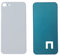 DHLK® Backcover Glas Rückseite Gehäuse kompatibel mit iPhone 8 - Back Glass Big Hole (Silber)