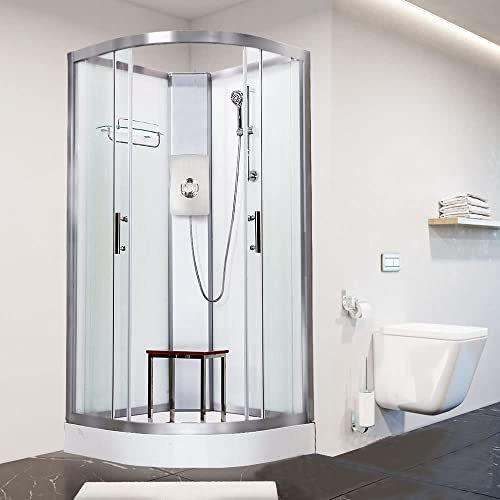 Vidalux Pure E 1000 x 1000 Electric Shower Cabin-Triton Lux Metal 8.5KW