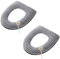 2 Pieces Thicker Bathroom Soft Toilet Seat Cover Pad with Handle Toilet Lid Cover Cushion Soft Thicker Washable Fits All Oval Toilet Seats (Grey)