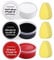 BOBISUKA Gesichts- und Körperbemalungsfarbe mit 3 Schwämmen für Erwachsene, Ölbasis, Farbpalette für Halloween, Make-up, Clown, Joker, Teufel, Cosplay, Spezialeffekte, Kostümparty, Weiß/Schwarz/Rot