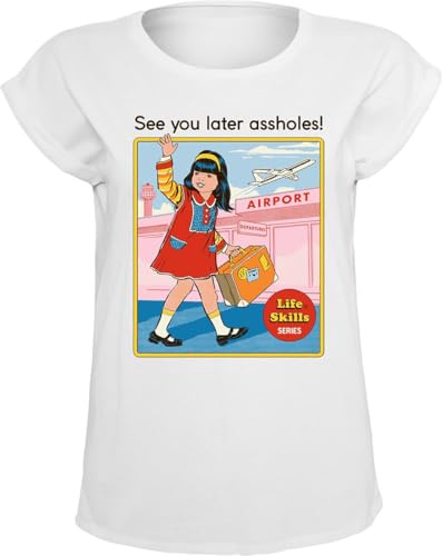 Steven Rhodes See You Later Assholes Frauen T-Shirt weiß 4XL 100% Baumwolle Funartikel, Sprüche