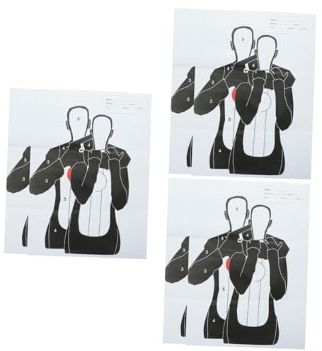 Amosfun 6 Blätter Spiel Zielpapier Zielpapiere Zielt Auf Papiere Ab Zielscheibenschießen Silhouette Papierziele Zielscheibe Schießen Zombie-ziele Zum Schießen Trainingsziel Körper Zubehör