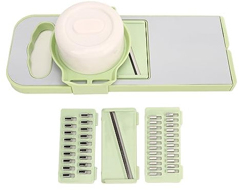 Restokki Picadora De Verduras, Cortadora De Verduras De Cocina, Cortadora En Cubitos, Picadora Manual De Patatas con 3/6 Cuchillas, Juego De Picadora De Zanahoria Y Ajo(3 Blades)