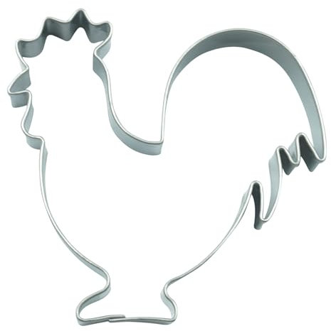 BekkiB - Ausstecher Hahn - Ausstechform ca. 6,5 x 6,4 cm - Spülmaschinengeeignete Form aus Edelstahl - Zum Backen von Plätzchen zu Ostern - 7351