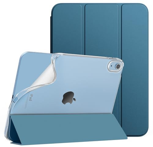 TiMOVO Cover per iPad A16 11 Generazione 11 Pollici 2025, iPad 10 Generazione 2022 10,9, Custodia Sottile protettiva Retro Traslucido in TPU, Funzione di Auto Sveglia/Sonno, Blu Cobalto