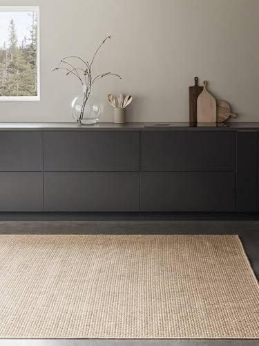 RugVista Jolin In & Outdoor-Teppich, Rechteckig, 160 x 230 cm, Beige | Moderne, Niedriger Stapel, Nur Handwäsche, Oeko-Tex 100, UV-beständig, Küche, Patio