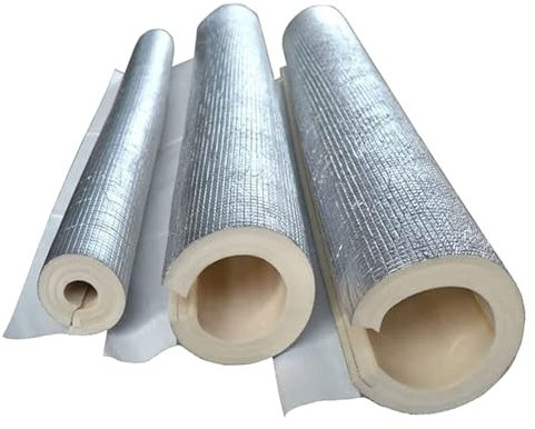 Selbstklebendes Schaumisolierrohr Hohe Dichte Rohrisolierung Aluminiumfolien Frostschutz Feuer Isolierschlauch Für Selbstdichtende Klimaanlage Länge 0.9/0.95m ( Größe : ID27mm*10mm*90cm )
