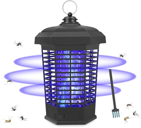 BellaAchtung Insektenvernichter Mückenfalle Elektrischer, 3200V Insektenfalle mit UV-Licht Fliegenfalle Elektrisch Fliegenfänger Mückenkiller wasserdichter für Innen Gärten Terrasse