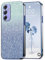 PanXCase Glitzer Hülle für Samsung Galaxy A54 5G - Transparent Glitter Mädchen Frau Elegant HandyHülle, Durchsichtig Bling Ultra Dünn Stoßfest Schutzhülle (Blau)