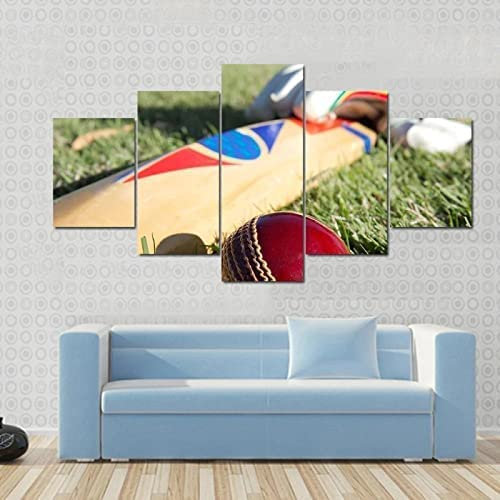 Drucke Auf Leinwand 5 Stück Wandkunst Drucken Leinwand Malerei Wohnkultur 5 Panel Leinwand Bilder Und Kunstwerk Wandbild Schläger Und Handschuh 175 X 80 Cm Für Wohnzimmer Schlafzimmer -4N5Y/U0U5-