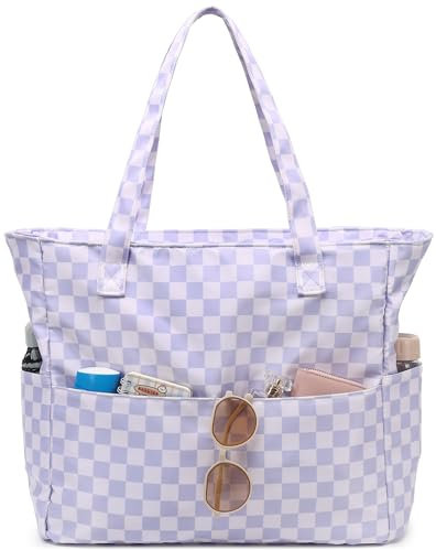 LEDAOU Große Strandtasche mit reißverschluss Damen Strandtuch Tote bag & Strandtuch Hausschuhe Wasserdicht Umhängetasche Tragetasche shopper sanddicht Pool Fitness Reisetasche familie