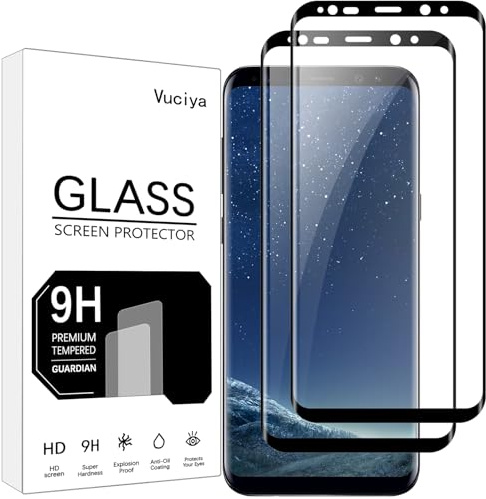 Vuciya Lot de 2 Verre Trempé pour Samsung Galaxy S8 Plus/S8+ Protection Écran 9H Dureté Vitre Film Résistant aux Rayures HD Ultra Transparent pour Galaxy S8 Plus