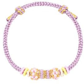 Viwind Tibetisches Glücksarmband für Frauen Glücksbringer Armband Geflochtenes Tibet Stil Einstellbares Handgelenk Armband Rotes Seilarmbänder (Macaron lila)