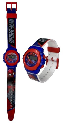 CARTOON Montre-bracelet numérique pour enfants dans un emballage moulé, Spiderman 1
